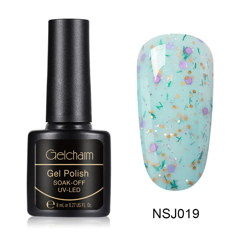 Gelcharm 8 мл сыр конфеты УФ-гель для ногтей используется с молочного цвета гель лак Полупостоянный все для маникюра дизайн ногтей гель - Цвет: 19