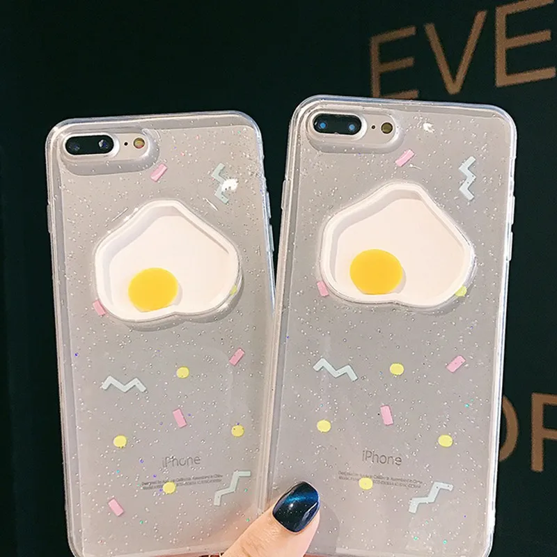 Инновационный прозрачный желтое яйцо чехол для телефона мягкий силиконовый
