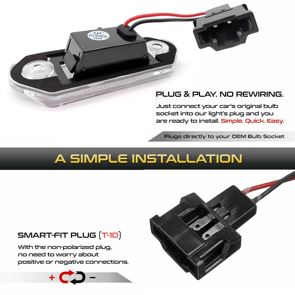 2 шт. светодиодный лампы для номерного знака автомобиля VW Golf mk3 Gol 3 Vento A3 Jetta Skoda Octavia