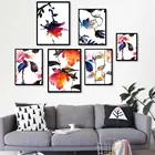 Современное настенное искусство, холст, живопись растениями, картина маслом, акварель, натюрморт, плакаты и принты для гостиной, Декор для дома, фрески