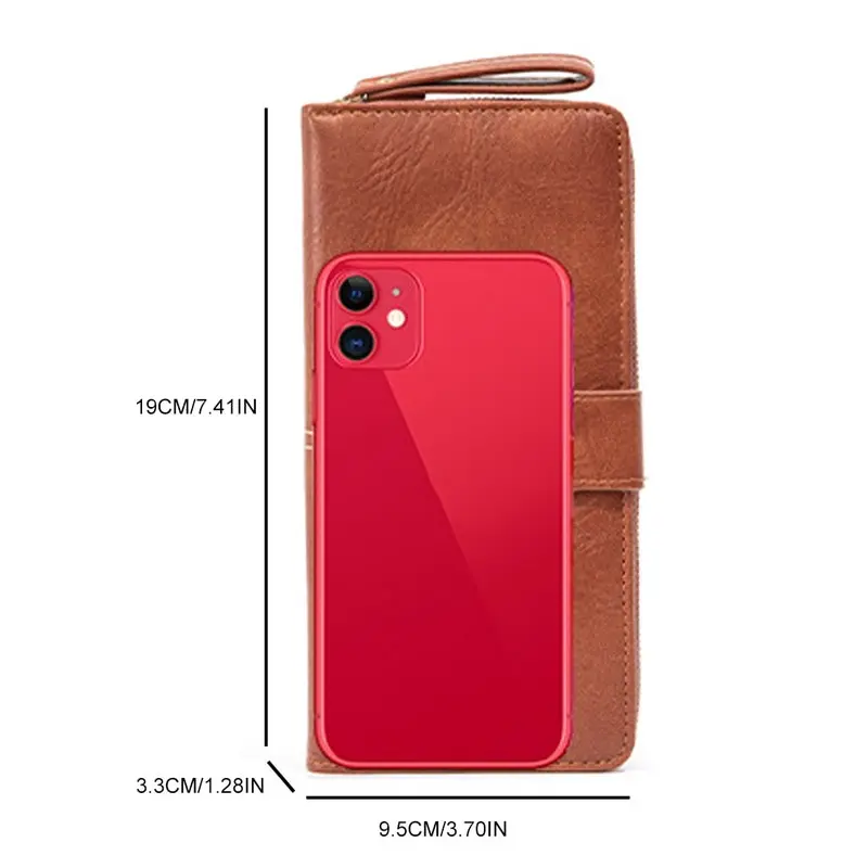 

New Fashion Women Office Lady PU Leather Long Purse Clutch Zipper Business Wallet Bag Card Holder Big Capacity Wallets
