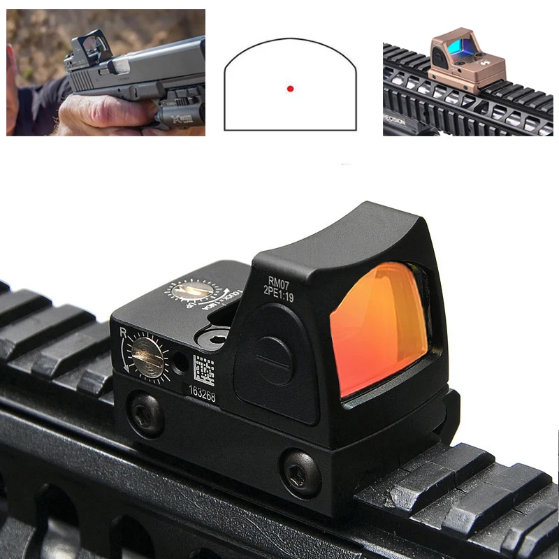 Мини RMR Red Dot прицел коллиматор область рефлекторная оптика с креплением Glock