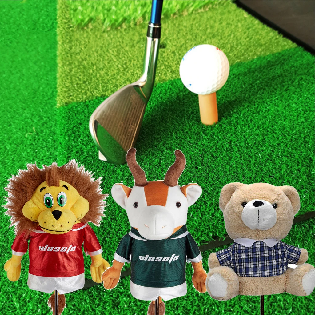 

Novelty Animal Bear/Lion/Antelope Shaped Golf Club Driver 460cc/No.1 Golf Fairway Woods Driver Head Protector