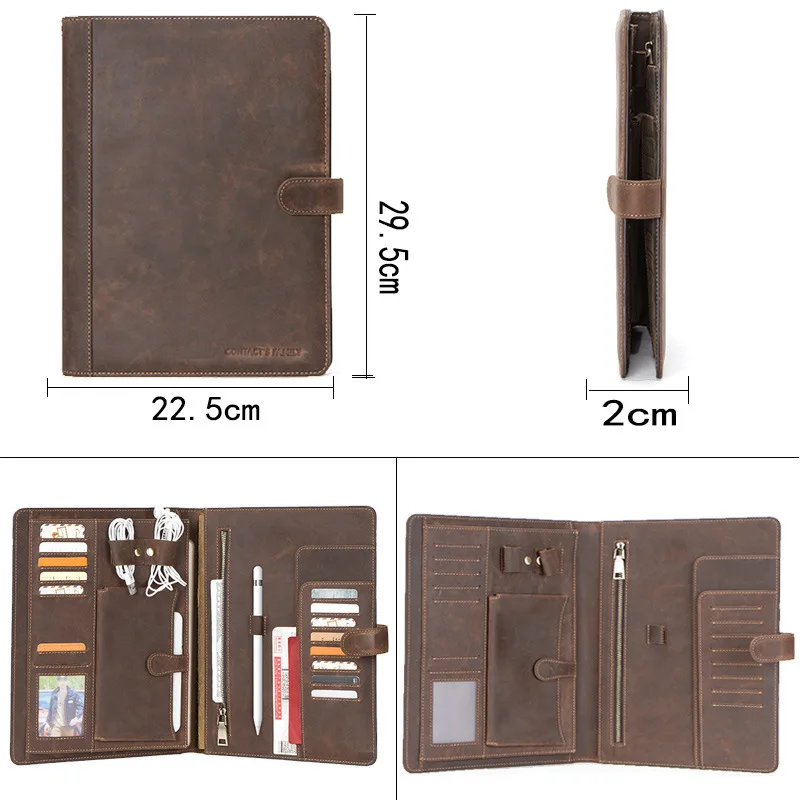 Goedkoop Map Padfolio Lederen Organisator Tablet Pouch Business Portfolio Houder Voor Ipad Mini 7.9 10.5 11 Inch Case Kaarthouder