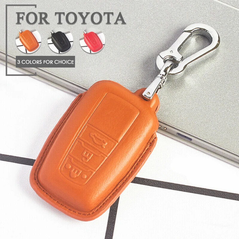 3 кнопки кожзам автомобильный чехол для брелка с ключом умный пульт Toyota Camry 18
