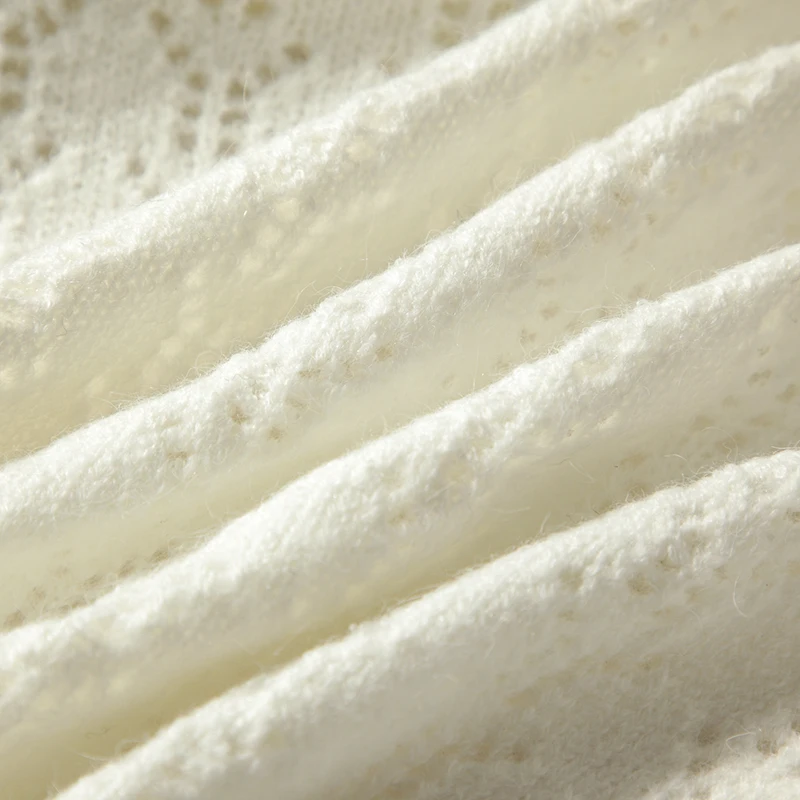 Женский ажурный свитер Korobov винтажные пуловеры с круглым вырезом и длинным