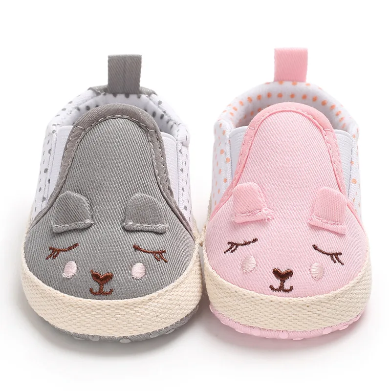 Cute Newborn Baby Boys Girls Soft Cotton Shoes Anti-Slip Moccasins Toddler Cartoon First Walkers |