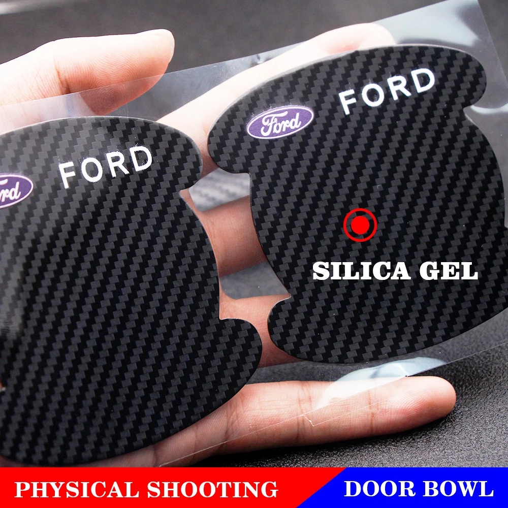 4 шт. автомобильные наклейки на дверные чаши из углеродного волокна | Автомобили и