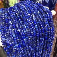 faceted lapis lazuli beaded natural stone loose spacer beads for jewelry making bracelet necklace diy accessories size 4mm