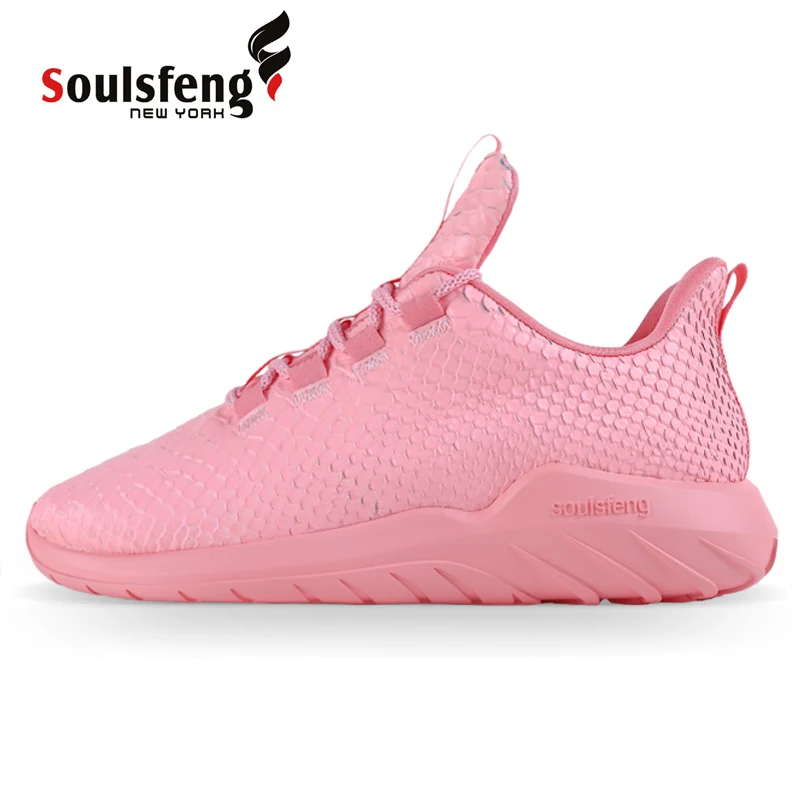 Soulsfeng DJ Colleen Shannon Snake Scale Women Sneaker Pink  Girl Dance Shoes Non-slip Running Shoes