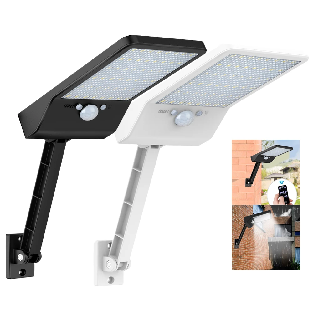 

Upgraded Solar Light 48 LED remote Radar Sensor Spotlight Waterproof Outdoor Garden Super Bright Yard Flood Lamp