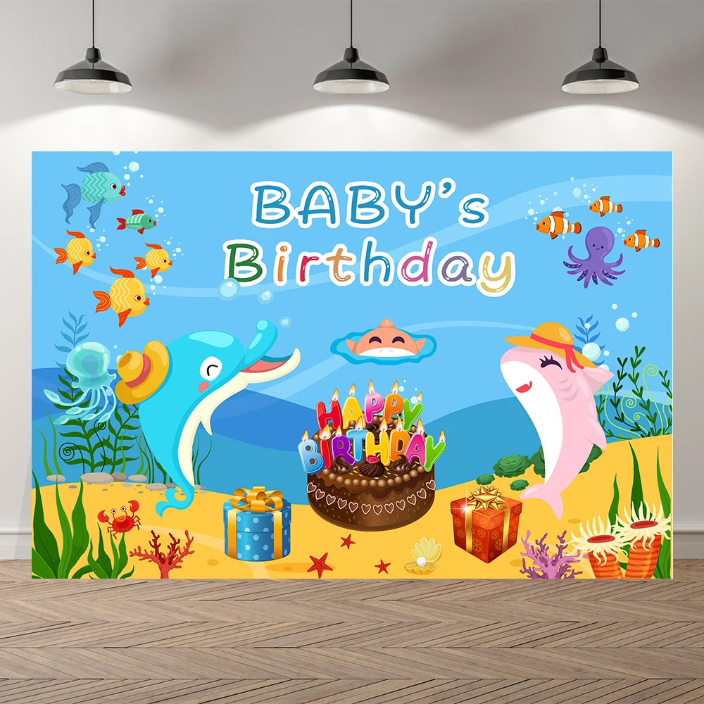 Фотографический фон Seekpro для студийной съемки с изображением подводной морской