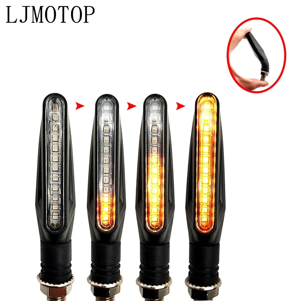 Светодиодные поворотники для мотоциклов мигающие сигнальные лампы аксессуары