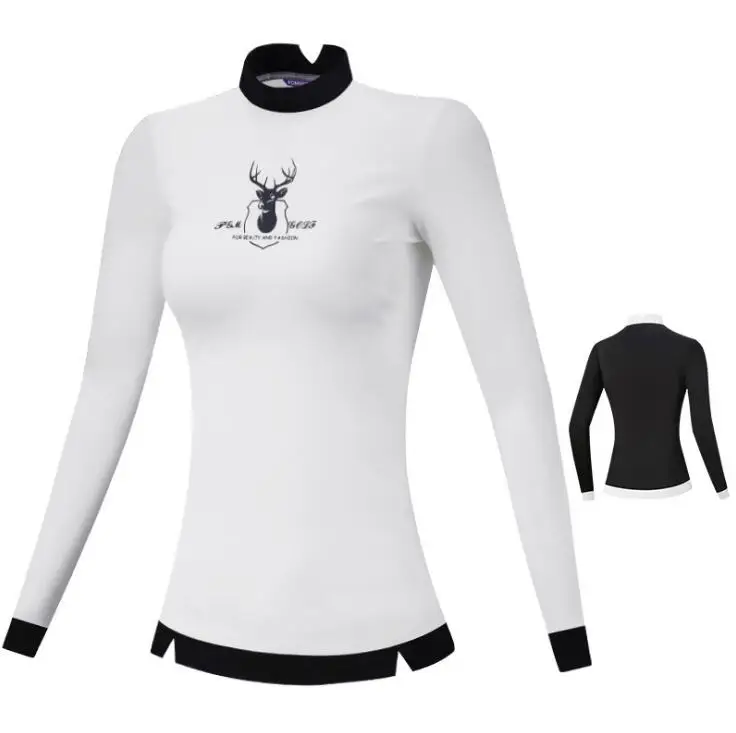 PGM Женская одежда для сна с длинными рукавами и принтом оленей печатных гольф