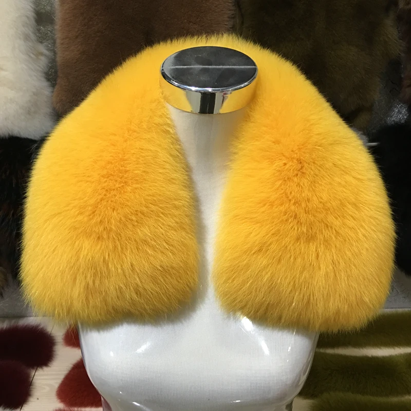 JKP воротник из натурального Лисьего меха квадратный зимний шарф плотная теплая