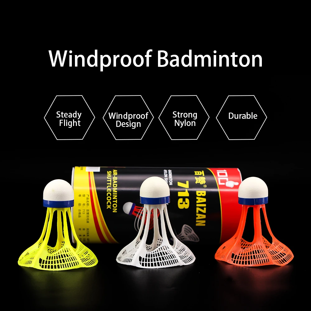 

Welkin 3PCS Windproof Badminton Imported Ball Head Adult Student Training Indoor and Outdoor Resistant To Playing Windproof Ball