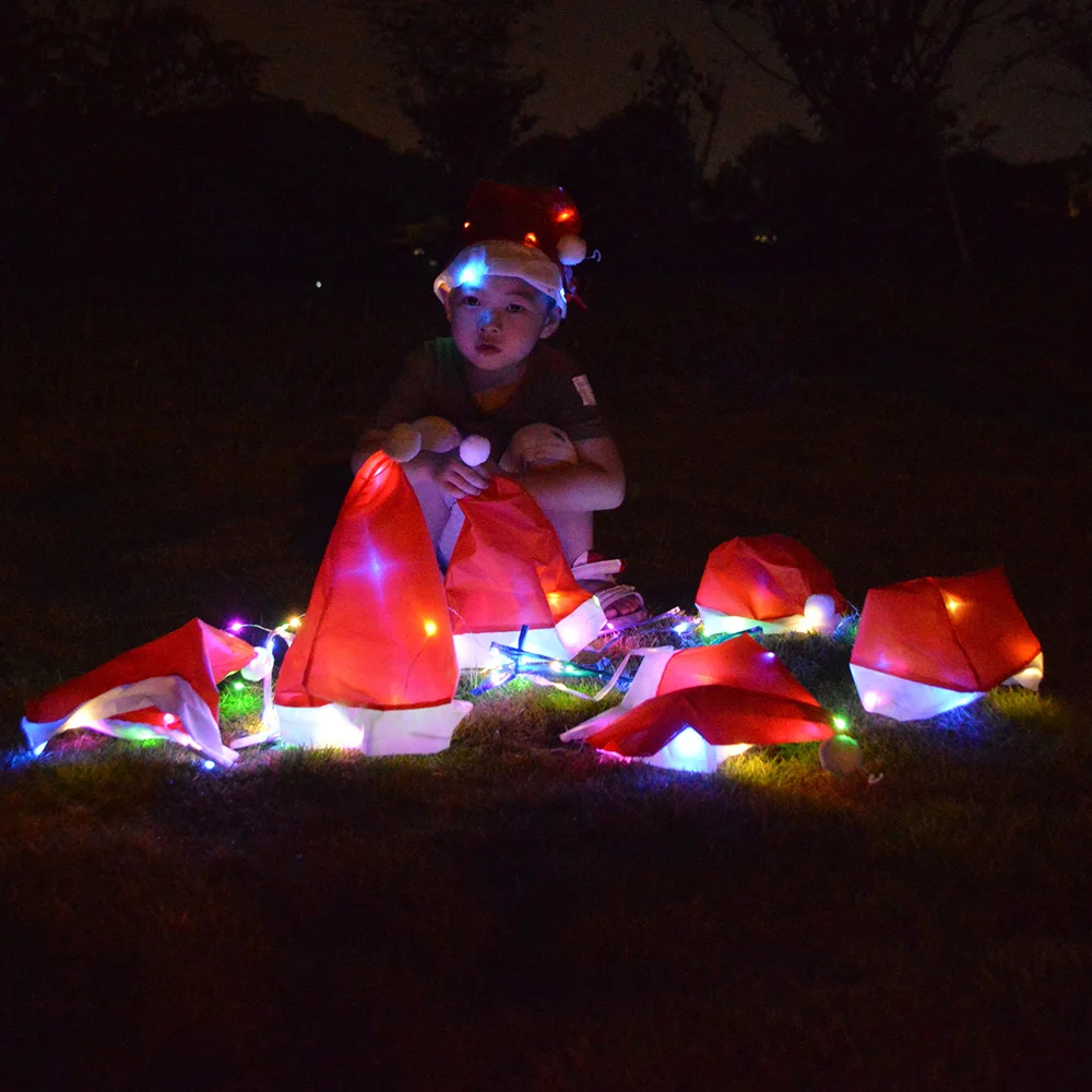 Шапка Рождественская лампа декоративный светсветильник льник мигающая