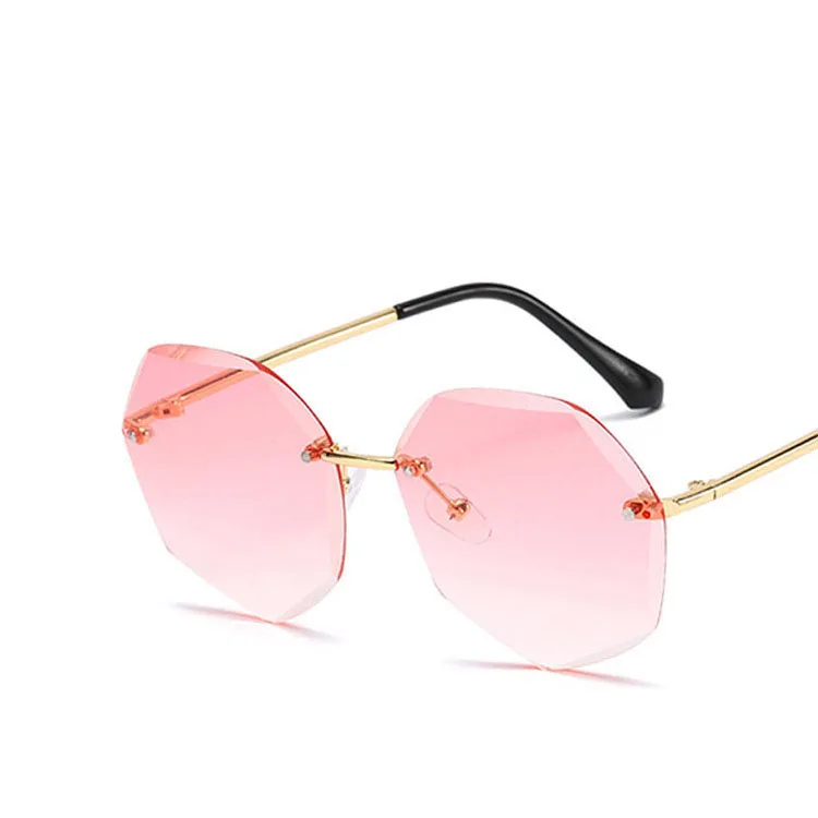 Детские солнцезащитные очки без оправы корейские дизайнерские с защитой UV400 для