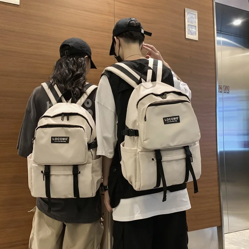 

ins schoolbag female trend Korean version of Harajuku style high school student schoolbag casual tooling style backpack