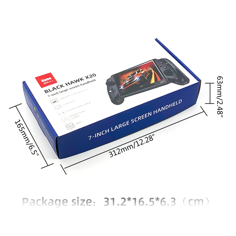 

X20 Handheld Game Console 7 Inch Screen Retro Joystick Support TF Card Double Player Video Output