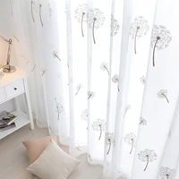 white dandelion sheer curtains for living room window embroidered tulle curtain for children bedroom blinds draps customize