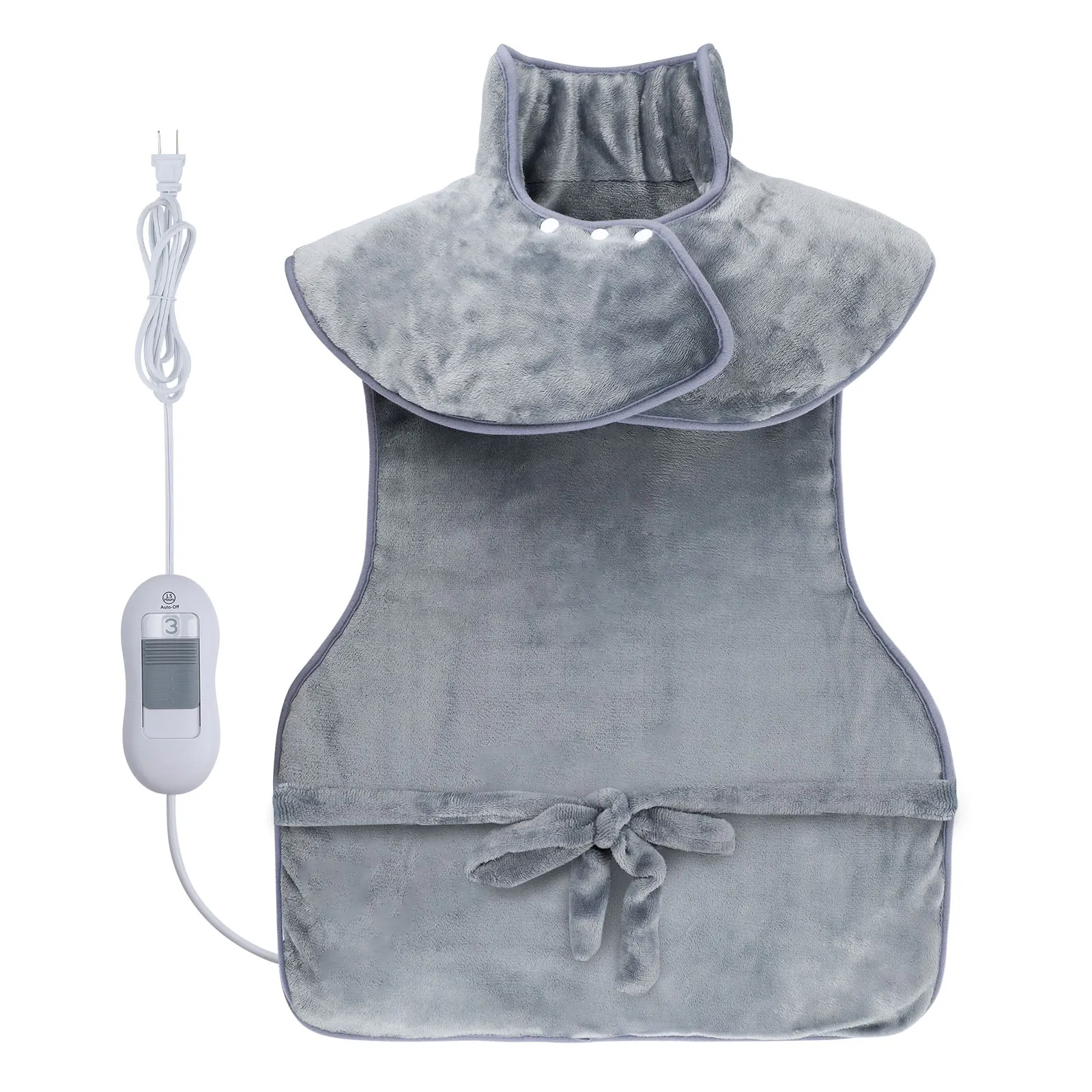 

Upgraded heated shawl pad with 3 levels of temperature adjustable, warm shoulder and back, heated physiotherapy to relieve pain