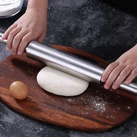 baking kitchen tools household stainless steel flour stick rolling pin flour stick pressing rolling pin