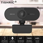 Веб-камера TISHRIC Mini USB 2,0, Full HD, 1080p, автофокус, микрофон, для ПК, ноутбука