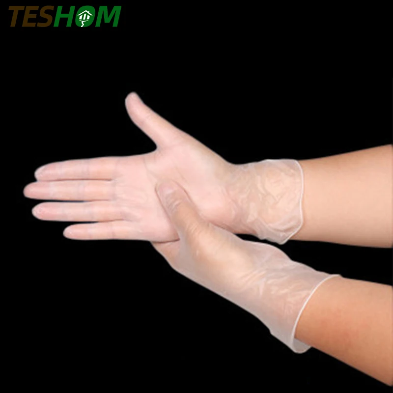 100 шт. одноразовые виниловые антистатические пластиковые перчатки для очистки