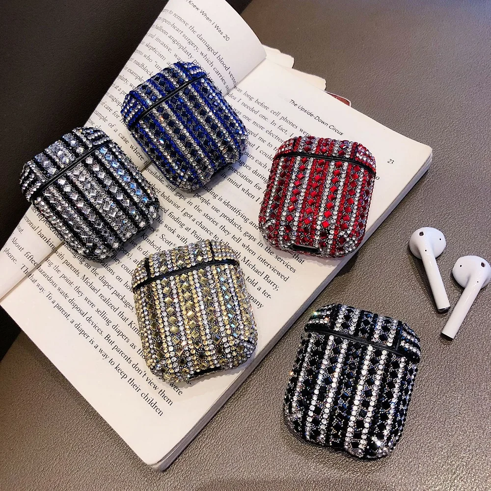 

100Pcs Diamond Crystal Earphone Case For Apple Airpods Pro 2 1 Air Pods Cute Cases Hard Headphone Cover Bling Protective Shell