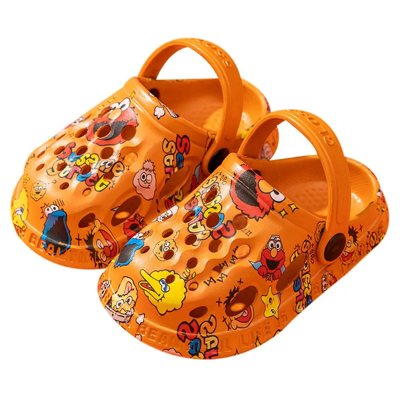 

2021 Summer New Toddler Slippers Boys Cute Garden Shoes Girls Soft Bottom Anti-collision Hole Shoes Baby Breathable Beach Shoes