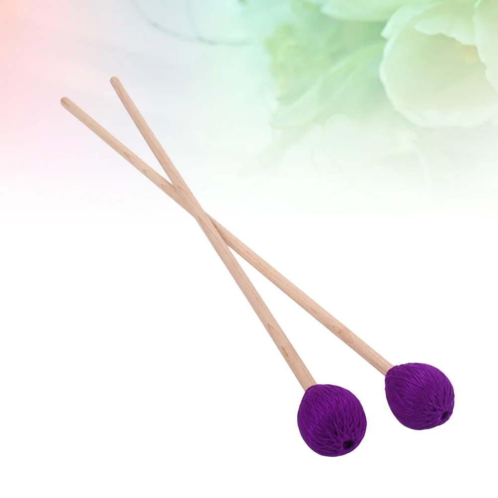 

Барабанная палочка WA03 2 шт., для перкуссионных инструментов, с деревянной ручкой, из шерсти и войлока, аксессуары (фиолетовый)