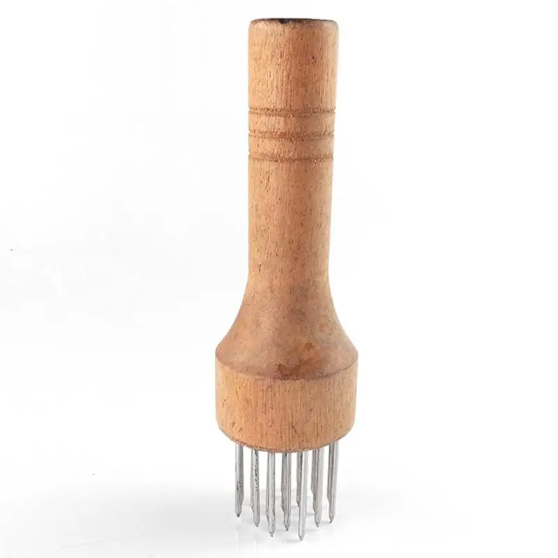 Иглы для мяса из нержавеющей стали с деревянной ручкой игла отбивания говядины