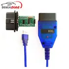 Самые низкие цены для VAG 409 KKL CH340 в машину с USB, туманный распылитель, Интерфейс OBD2 сканер для VAG409 kkl Диагностический кабель для VAG KKL сканер