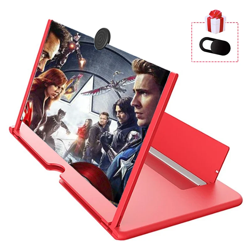 orsda 12 inch 3d mobile tv screen magnifier hd video amplifier stand with movie game magnifying folding phone desk holder free global shipping