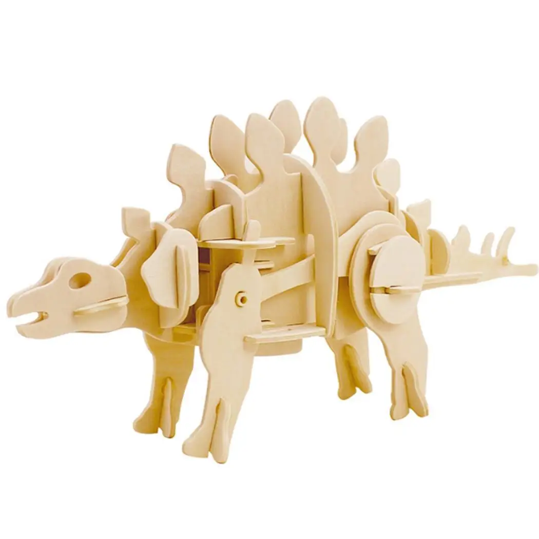 Мини электрический динозавр игрушки DIY головоломка дерево более 6 лет ремесла 260 г