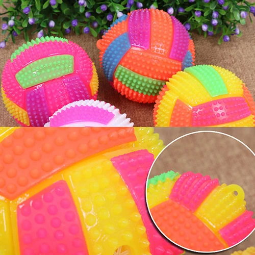 LED Flashing Color Luminous Bouncing Ball Night Light Flash Football Vent Children Pet Game Toy Dog Kids Girls Boys Gift |