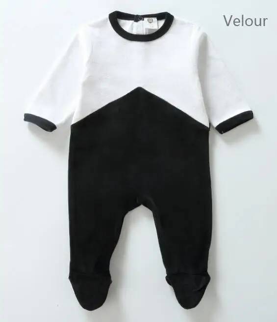 white and black Боди для малышей; пижамы; детская одежда с длинными рукавами; одежда для детей; комбинезоны для новорожденных; Одежда для мальчиков и девочек; Детский комбинезон - Цвет: white and black