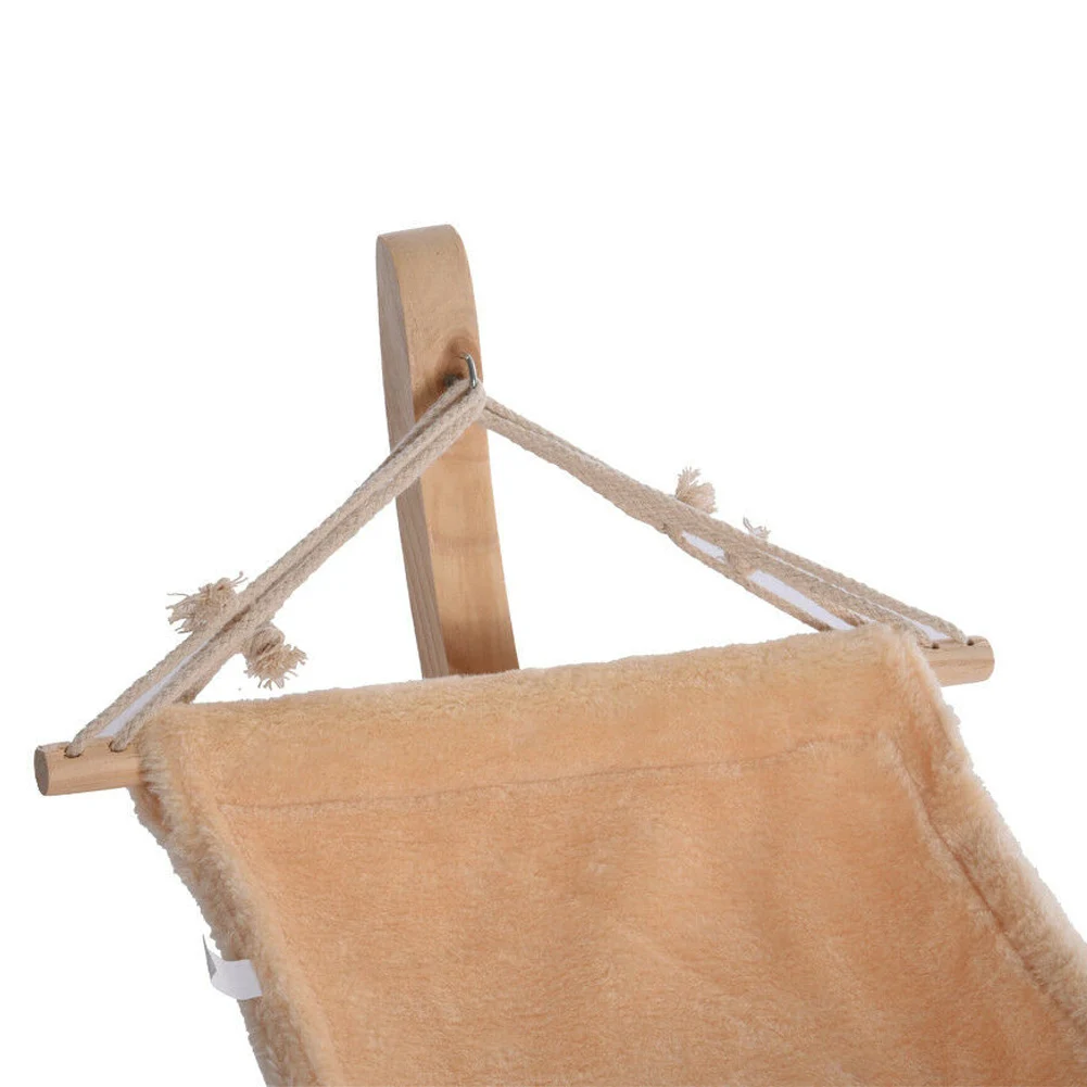 Hammock DIY Bed Pet Dog House Wooden Frame Lazy Mat Comfortable Cushion Lounge QJS Shop | Дом и сад