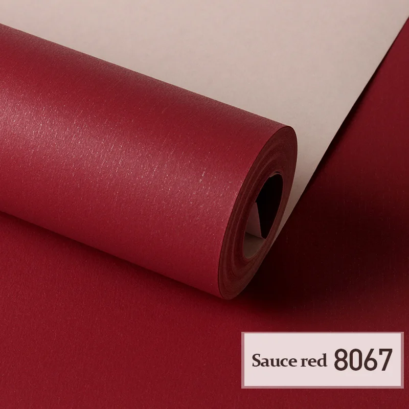 

[Waterproof and antifouling] Urban beauty red wallpaper plain modern minimalist non-woven silk wallpaper