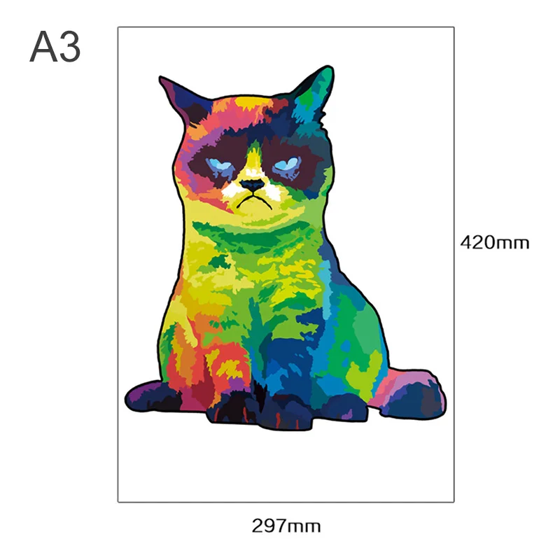 

High Challenge Irregular Rainbow Cat Jigsaw Puzzles Toys For Kids Intelligence Development Adult Decompression Children's Gifts