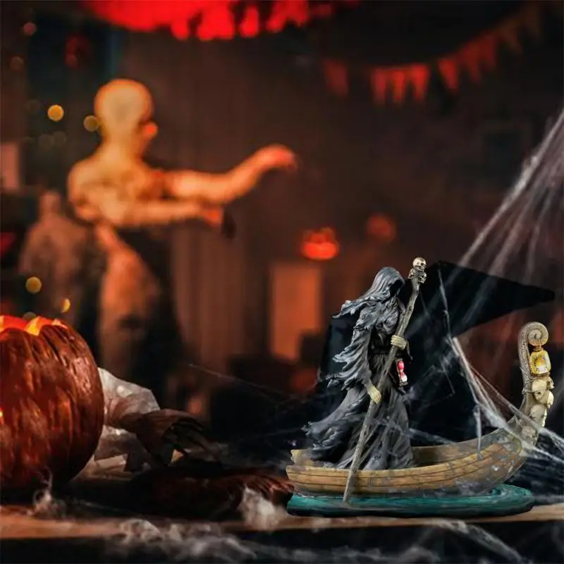 

Черный человек гребной лодка двор сад спальня кафе украшение из смолы украшения для рукоделия Быстрая доставка