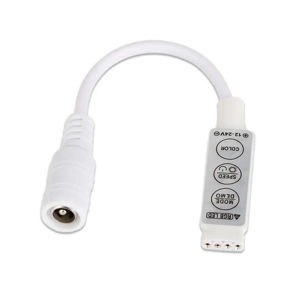 Мини контроллеры постоянного тока 12 В 24 светодиодный светильник с 3 клавишами RGB