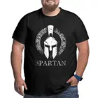 Футболка мужская спартанская Molon Labe Sparta, хлопковая тенниска для высоких мужчин, майка большого размера, размеры 4XL, 5XL, 6XL