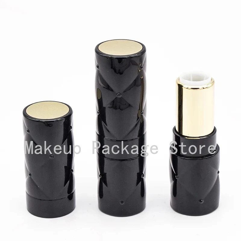 

10/30/50pcs Empty Black Diamond Lipstick Tube 12.1mm Lip Balm Container Lipstick Shell Packaging Makeup Cosmetics Refillable