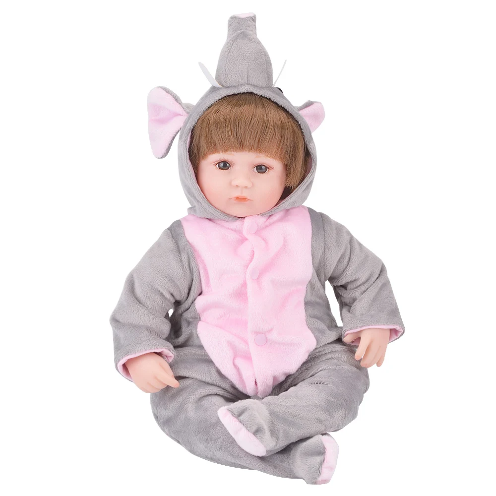 45 см полное Силиконовое боди Reborn Baby Doll игрушка очаровательные реалистичные малыша reborn corpo de silicone inteiro realista