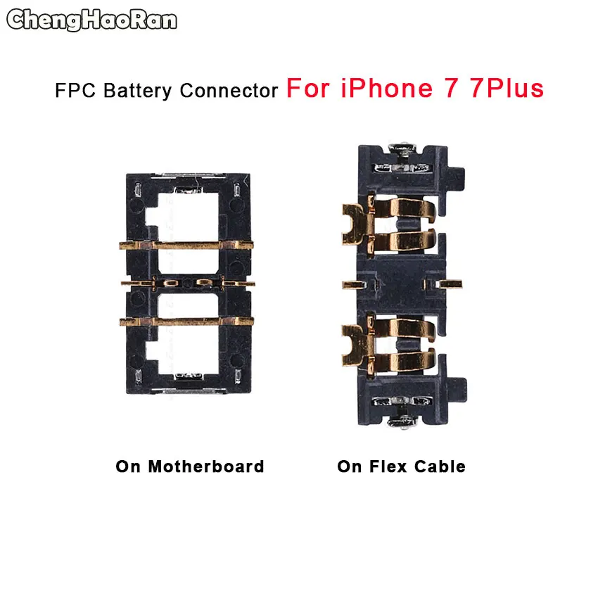 Фото ChengHaoRan 1 шт. внутренний FPC Разъем Держатель батареи клипса контакт для iPhone 7 7plus 7P на