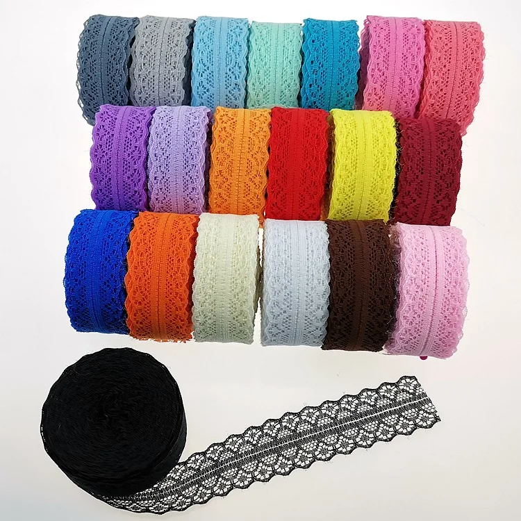 Кружевная лента 3 см ручная работа швейная ткань белый черный синий розовый