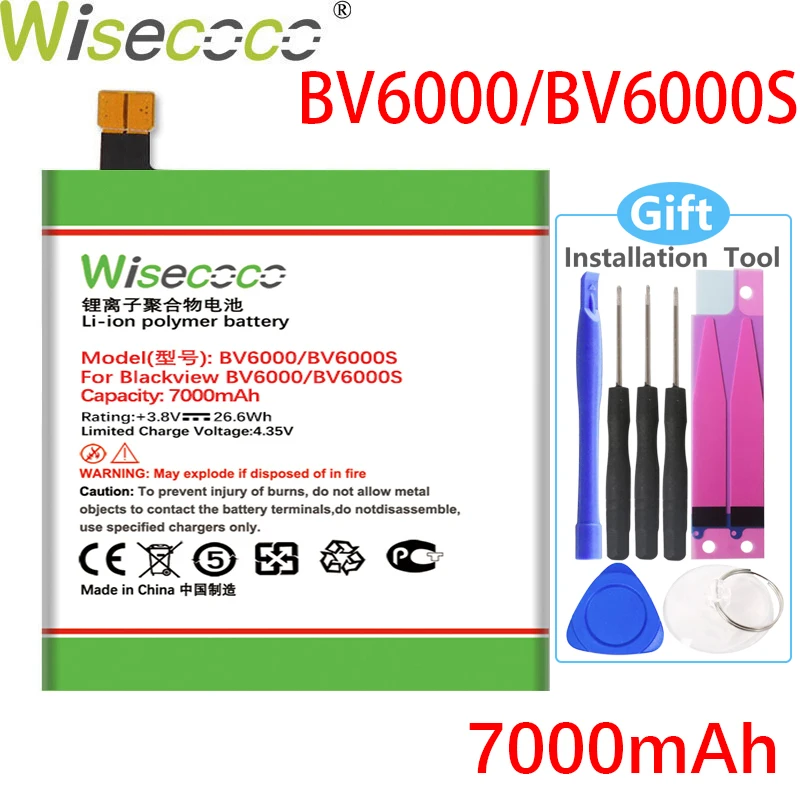 Wisecoco новая продукция батарея для Blackview BV6000 BV6000S BV7000 PRO BV8000 мобильный телефон