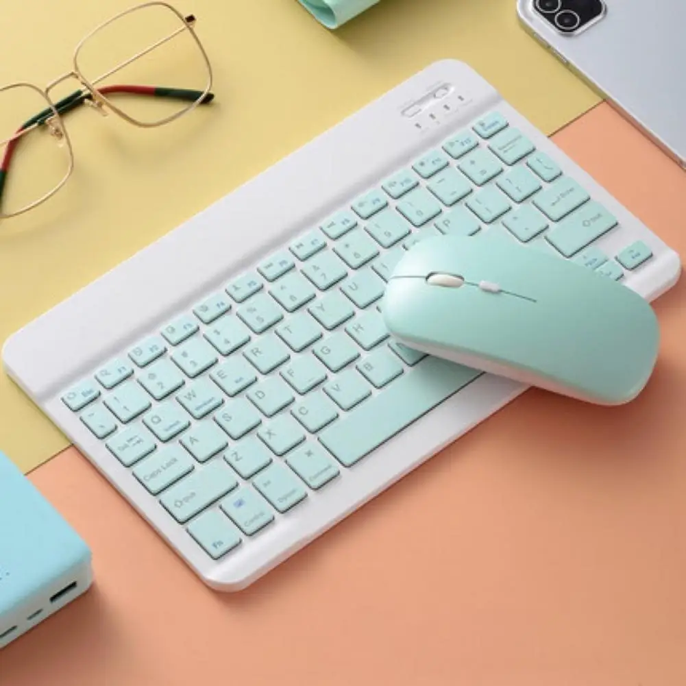 

Mini Wireless 800/1200/1600DPI Solid Color Mouse Keyboard Computer Accessory